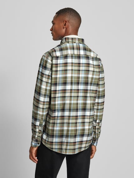 OLYMP Level 5 Regular Fit Freizeithemd aus reiner Baumwolle mit Button-Down-Kragen Oliv 5