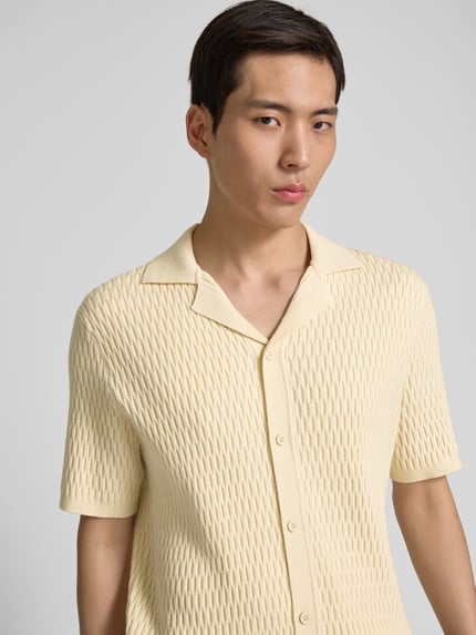 Jake*s Studio Men Vest met knoopsluiting Ecru - 3