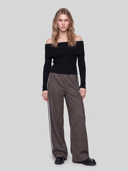 adidas Originals Regular Fit Sweathose mit Kontraststreifen Schoko 1