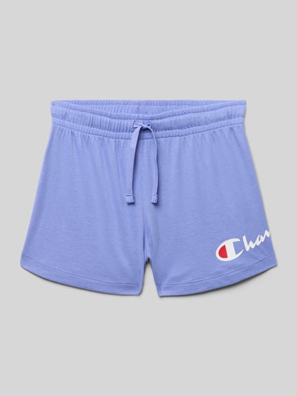 Champion Regular Fit Sweatshorts mit Label-Print Lavender 1