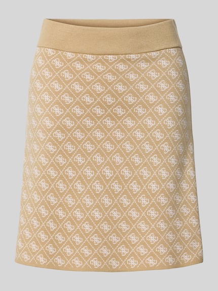 GUESS Minirock mit Woll-Anteil Modell 'AUBREY' Beige 2