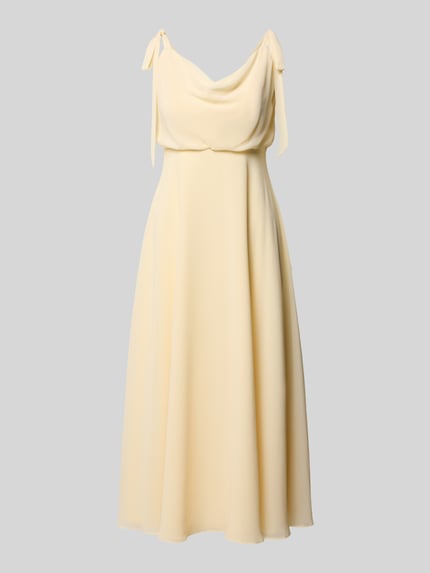 Knielangens Cocktailkleid mit Zierschleifen Shop The Look MANNEQUINE