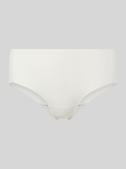 Produktfoto, Slip aus modalmix van Sloggi voor dames in wit met Riblook, aansluitende pasvorm en elastische band