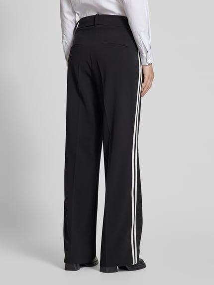 CAMBIO Regular fit stoffen broek met persplooien, model 'AMELIE GALLON' Zwart - 5