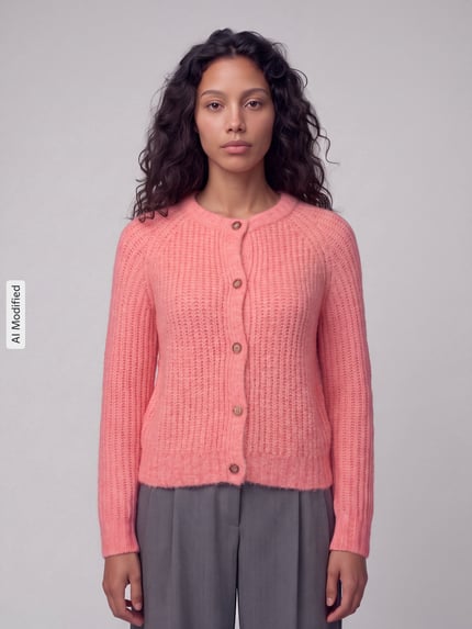 Pepe Jeans Regular Fit Strickjacke mit Woll-Anteil Modell 'ASHLEY CARDIGAN' Koralle 4