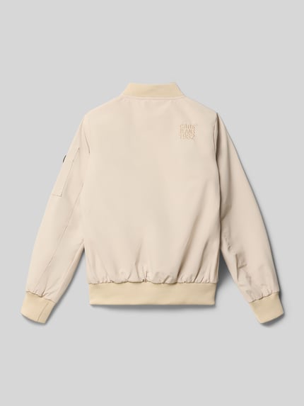 Produktfoto, Regular fit Jacke mit opstaande kraag model 'Barnsley' van CARS JEANS, elastische materiaalmix, logodetail, ritszakken, beige kleur, kinderjack.