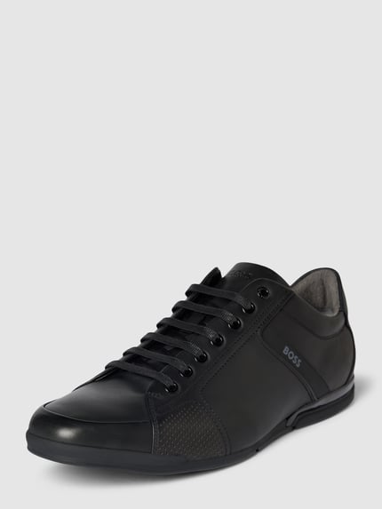 BOSS sneakers van Leer Model 'SATURN_LOWP_LUX4 A' Zwart - 1