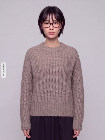 Pepe Jeans Regular Fit Pullover mit Woll-Anteil Modell 'ASHLEY CREW' Beige 4