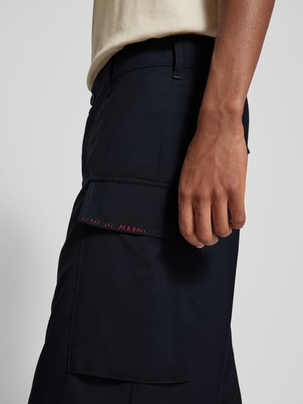 Marni Stoffen broek met achterzak Zwart - 3