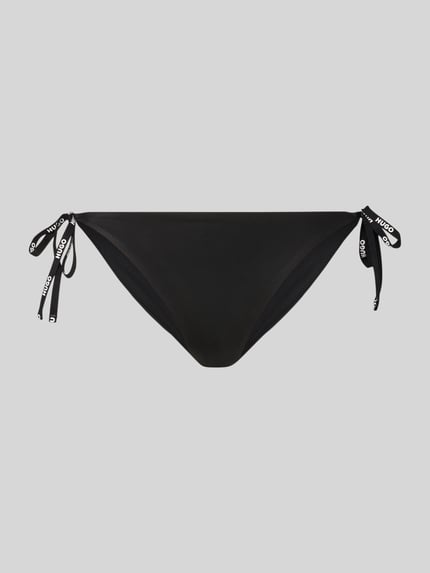 HUGO Figi bikini w kroju regular fit z detal z logo Czarny 1