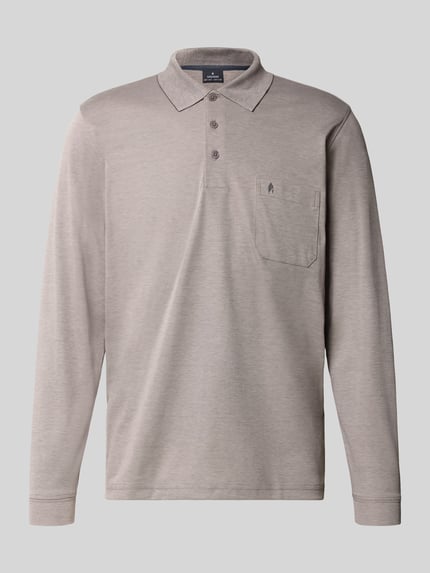 RAGMAN koszulka polo o kroju regular fit z mieszanki bawełny Srebrny 2