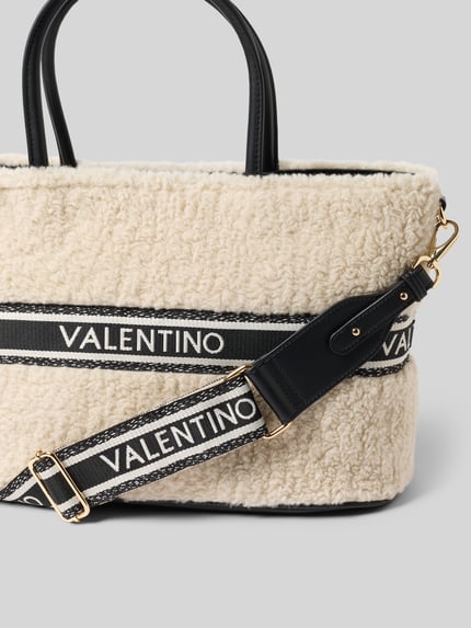 Valentino Bags Shopper mit Logo-Tape Modell 'JANE' Ecru 2