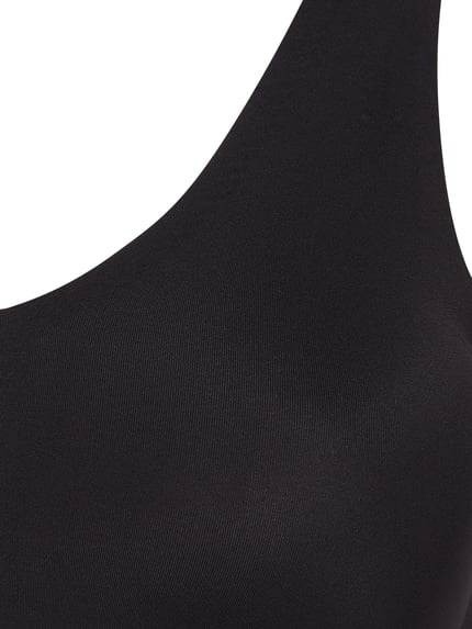 Produktfoto, Bustier mit Stretch-Anteil Modell 'INVISIBLE SOFT' von Schiesser, czarny, gładka tekstura, elastyczny materiał, wąski dół