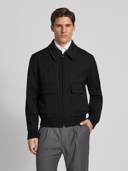 BOSS Regular Fit Bomberjacke mit Wolle Modell 'CHARLY' Black 4