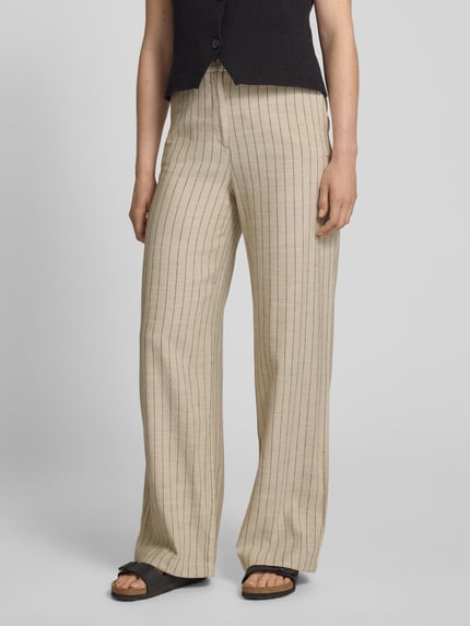 Christian Berg Woman Regular Fit Stoffhose mit aus Viskose-Leinen-Mix mit Baumwoll-Anteil Sand 4