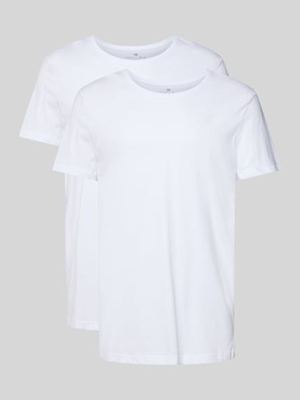 Christian Berg Men T-Shirt aus reiner Baumwolle im 2er-Pack Weiss 1