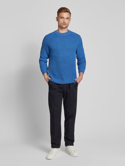 Thinking Mu Strickpullover mit Rundhalsausschnitt Hellblau 1