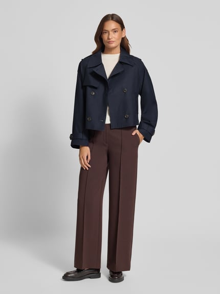 ICHI Regular fit Jack met viscose Model 'EPARZA' Marineblauw - 1