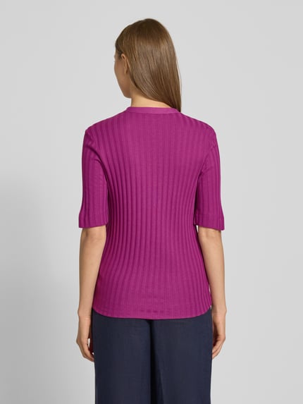 Marc O'Polo Slim Fit Cardigan aus Modal-Baumwoll-Mix Fuchsia 5