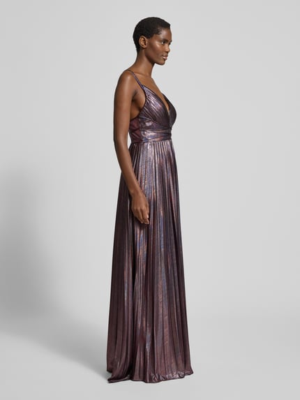 unique Abendkleid mit Herz-Ausschnitt Rose Melange 1
