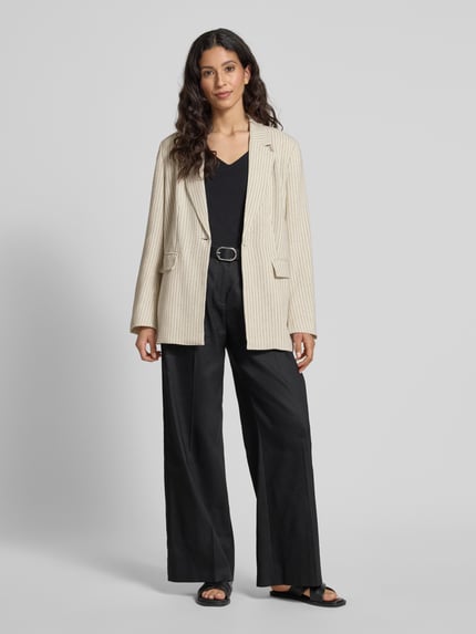 YAS Regular Fit Blazer aus Viskose-Leinen-Mix Modell 'LIRU' Offwhite 1