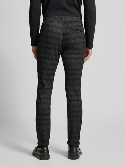 Tom Tailor Denim Slim Fit Chino aus Jersey mit fixierten, gekrempelten Beinabschlüssen BLACK 5