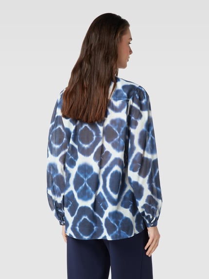 0039 Italy Bluse im Batik-Look Modell 'Anni' Marine 5