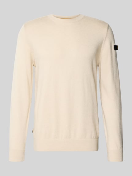 PME Legend Strickpullover mit gerippten Abschlüssen Offwhite 2