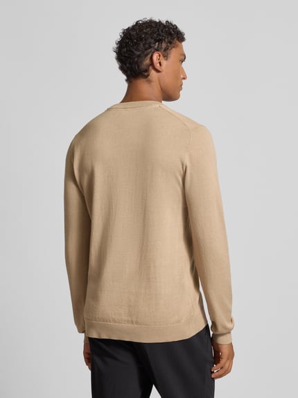 Casual Friday Gebreide pullover met ronde hals, model 'OSVALD' Beige - 5