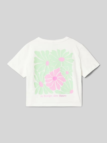 Blue Effect Kort T-shirt met motiefprint Wit - 3