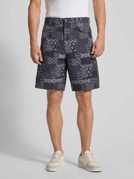 Les Deux Shorts im Allover-Look Modell 'Ryder' Marine 4