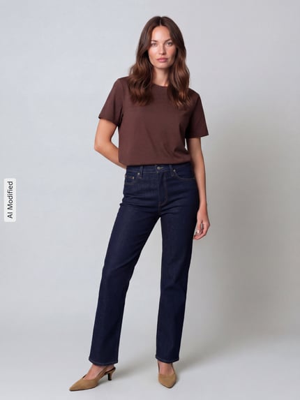Levi's® 300 Straight Fit Jeans aus Baumwoll-Mix mit Lyocell-Anteil Modell '723' Dunkelblau 1
