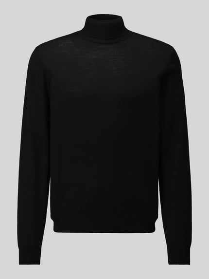 Jake*s Studio Men Regular Fit Rollkragenpullover aus reiner Wolle Black 2
