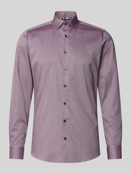 OLYMP Level 5 Slim fit zakelijk overhemd met kentkraag Bordeaux - 2