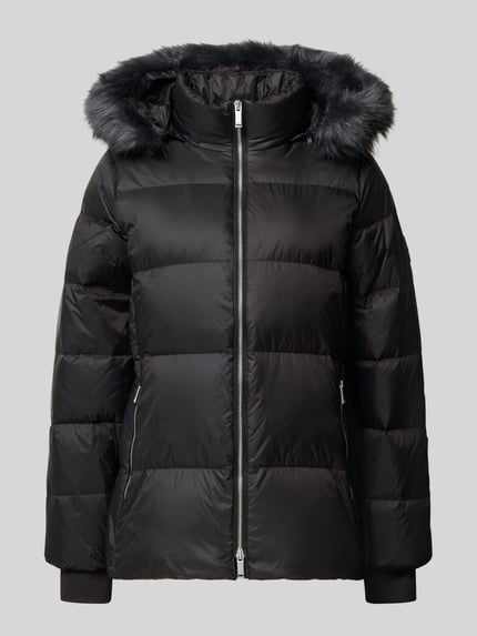 Calvin Klein Womenswear Pikowana kurtka ze stójką i zamkiem błyskawicznym dwustronnym Czarny 2