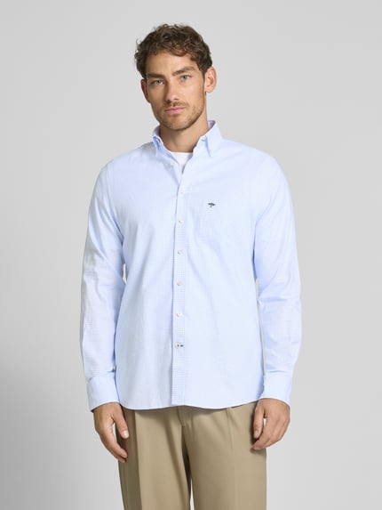 Fynch-Hatton Regular Fit Freizeithemd mit Button-Down-Kragen Modell 'All Season' Bleu 4