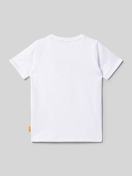 Steiff T-shirt z naszywką z logo Biały 3