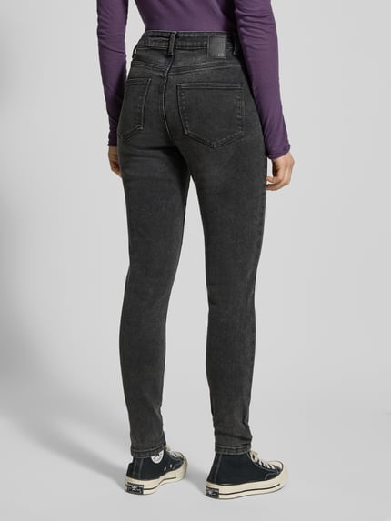 PIECES Jeansy o kroju skinny fit z mieszanki bawełny model ‘DANA’ Czarny 5