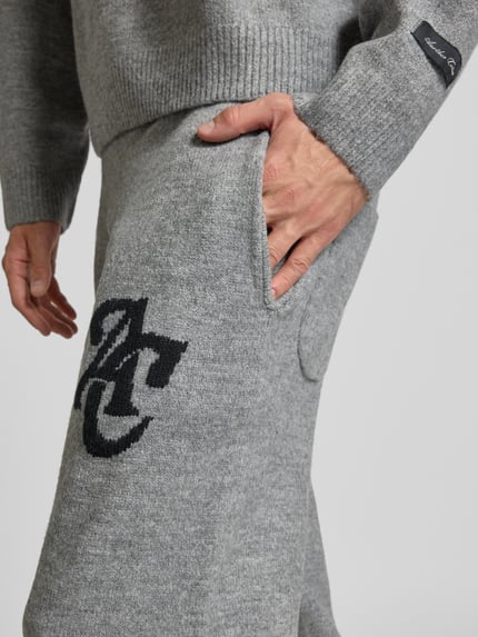 ANOTHER COTTON LAB Sweatpants mit elastischem Bund Hellgrau Melange 3