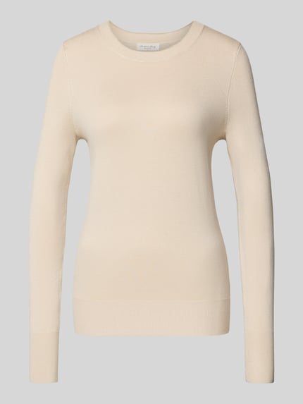 Christian Berg Woman Strickpullover mit gerippten Abschlüssen Sand 2