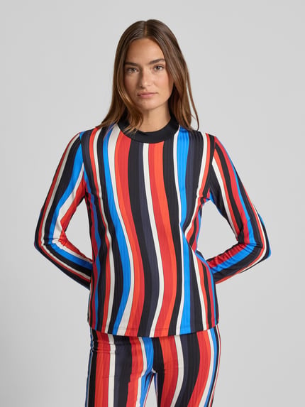 Marc Cain Longsleeve mit elastischem Rundhalsausschnitt Rot 4