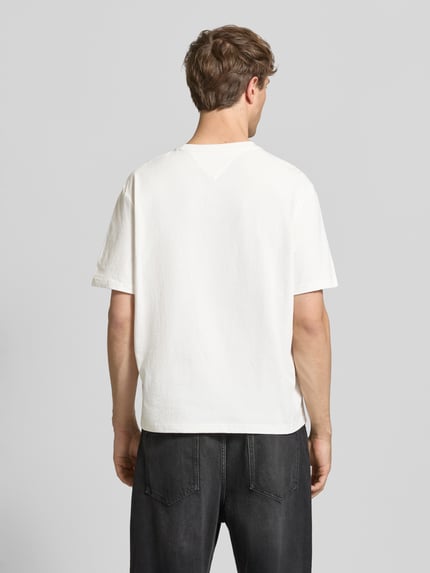 Tommy Jeans Regular fit T-shirt van puur katoen Offwhite - 5