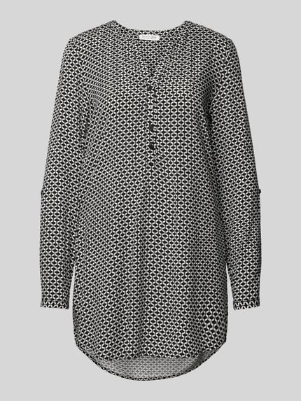 Christian Berg Woman Blouse met fijn all-over motief Zwart - 2