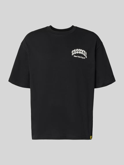 Produktfoto, zwart Regular fit T-shirt uit puur katoen Model 'PEANUTS' van Only & Sons, Peanuts®-print, jersey, heren