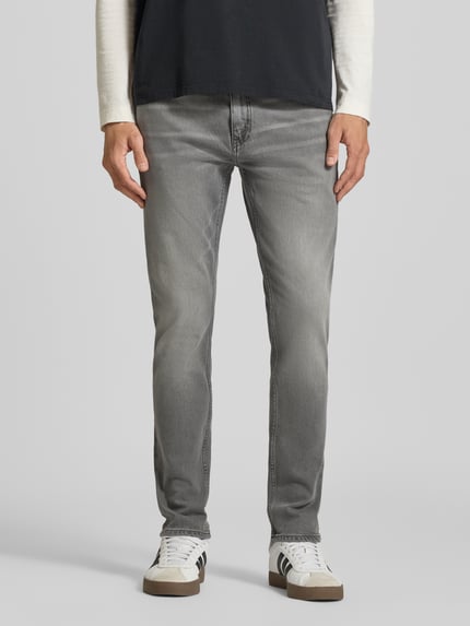 HUGO Blue Super slim fit jeans van katoenmix model 'Zane' Middengrijs - 4