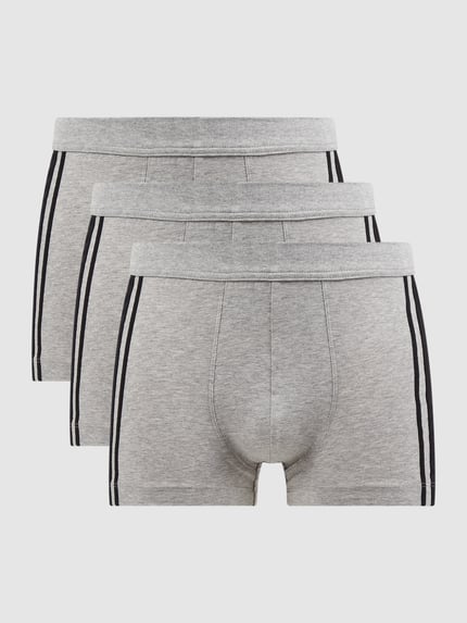 SCHIESSER Trunks mit Stretch-Anteil im 3er-Pack Mittelgrau Melange 1