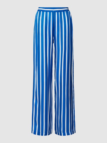 Spodnie materiałowe o rozkloszowanym kroju ze wzorem w paski Shop The Look MANNEQUINE