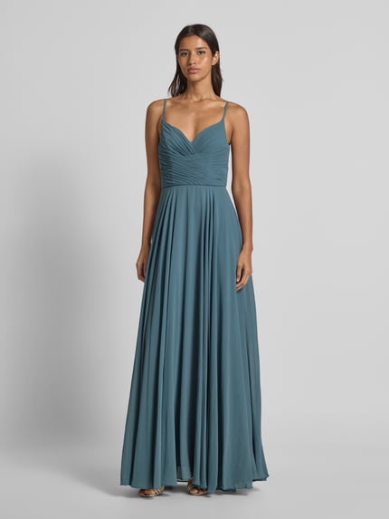 Mascara Abendkleid mit gelegten Falten Schilf 4