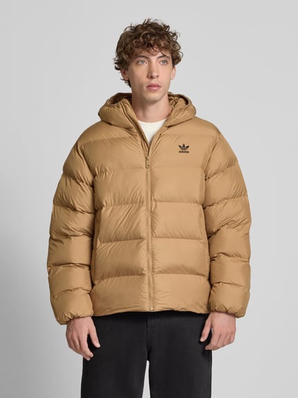 adidas Originals Regular Fit Steppjacke mit Logo-Stitching Modell 'Commercial' Mittelbraun 4