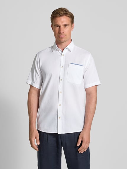 Tom Tailor Regular Fit Freizeithemd aus reiner Baumwolle Weiss 4